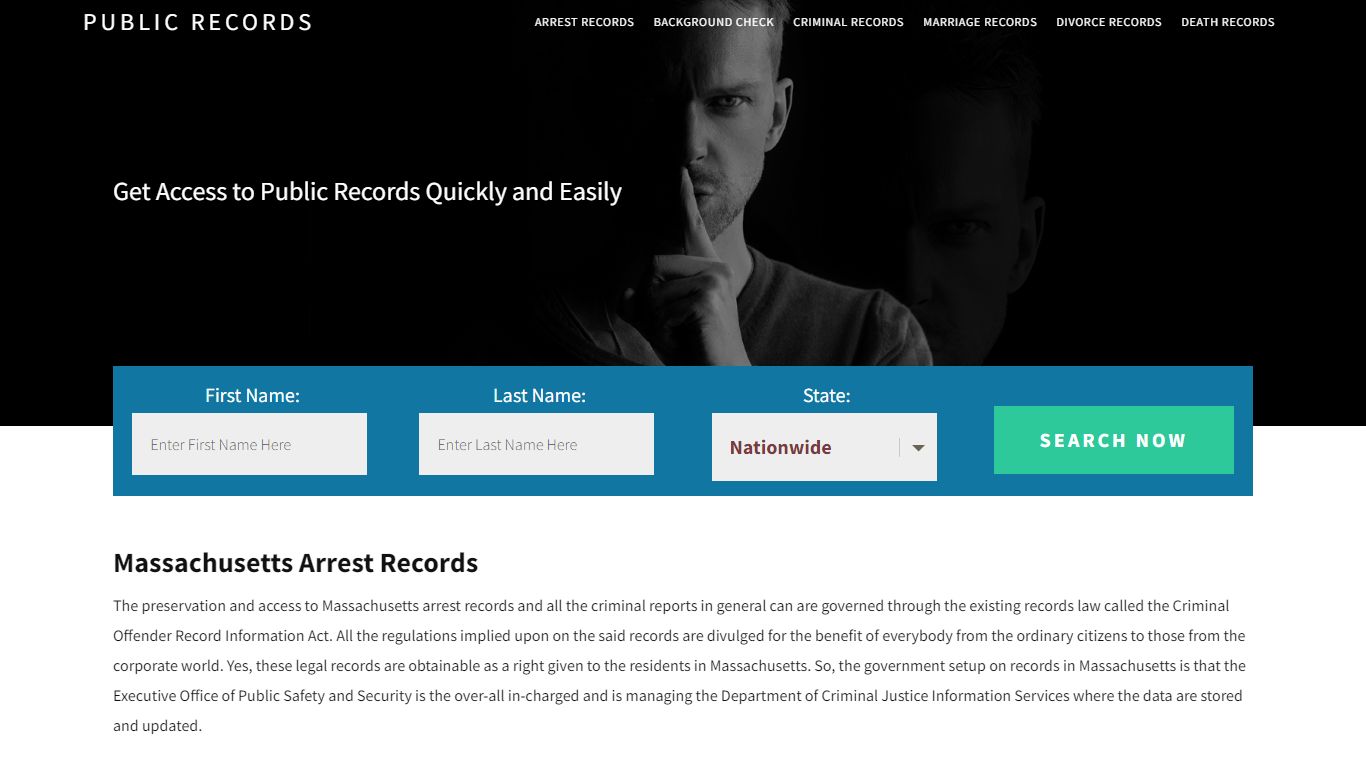 Massachusetts Arrest Records | Get Instant Reports On People